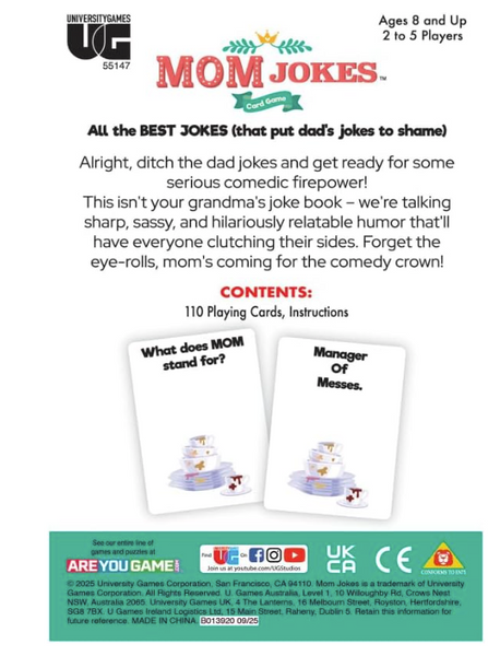 Mom Jokes Card Game,