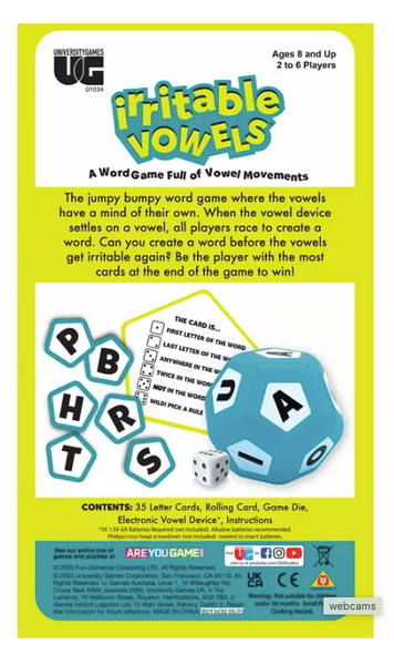 Irritable Vowels Game
