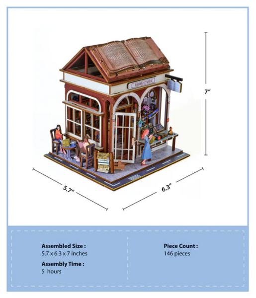 DIY Miniature-Little Village Bookstore
