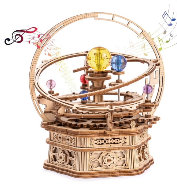 3D Wooden Puz.-Starry Night Music Box