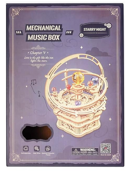 3D Wooden Puz.-Starry Night Music Box