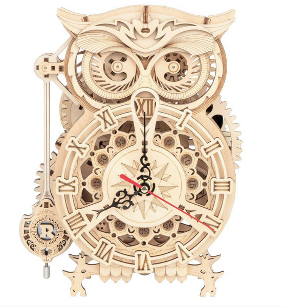 3D Wooden Puz.-Owl Clock