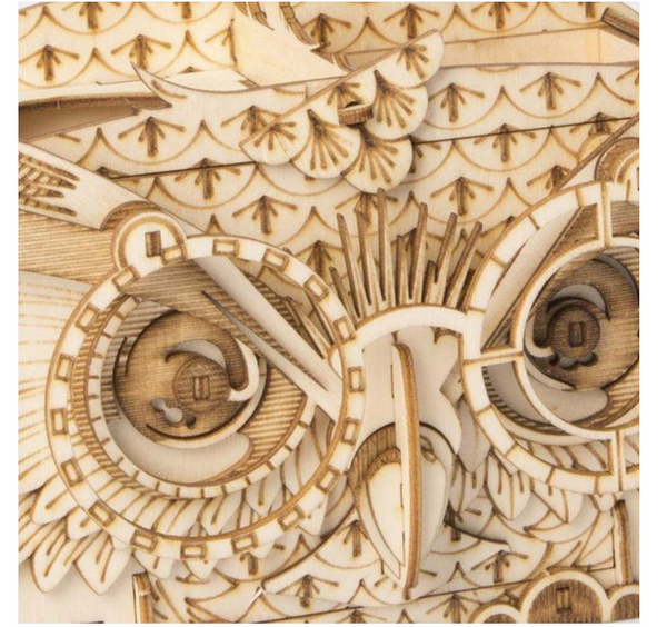 3D Wooden Puz.-Owl Stationery Box