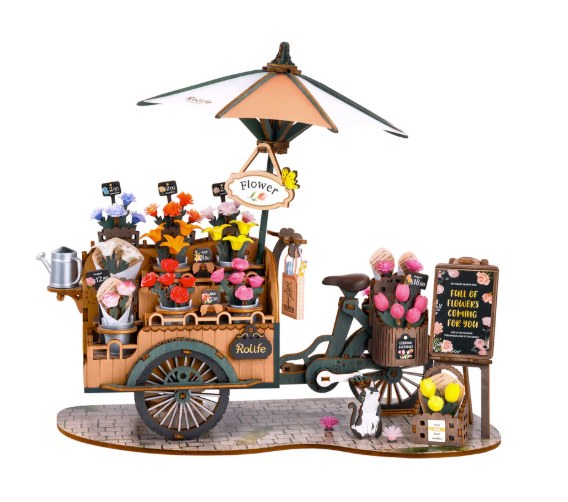 3D Wooden Puz.-Blossom Cart