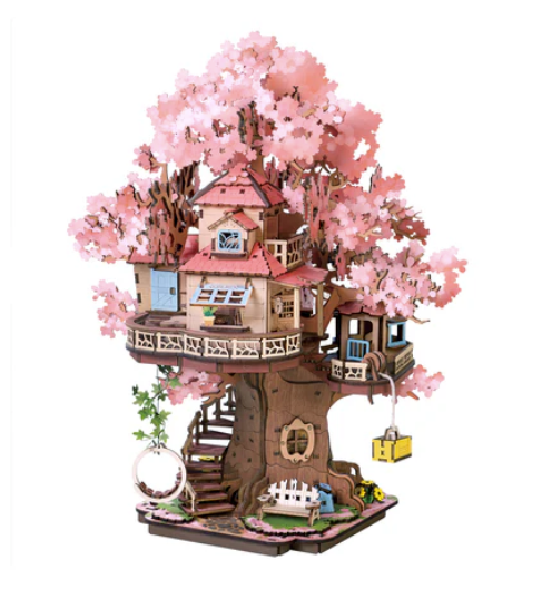 3D Wooden Puz.-Sakura Tree House