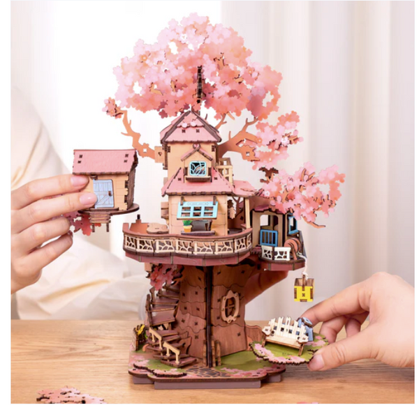 3D Wooden Puz.-Sakura Tree House