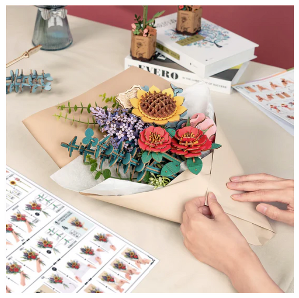 3D Wooden Puz.-Flower Bouquet