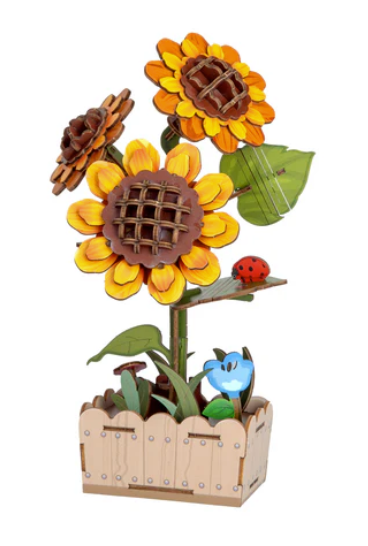 3D Wooden Puz.-Sunflower Bloom Set