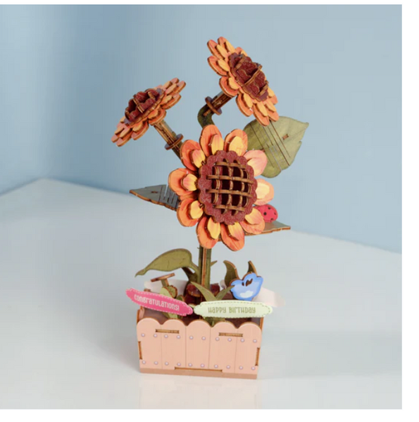 3D Wooden Puz.-Sunflower Bloom Set