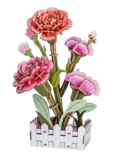 3D Wooden Puz.-Carnation Bloom Set