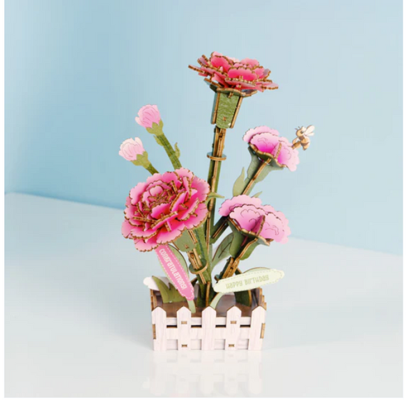 3D Wooden Puz.-Carnation Bloom Set