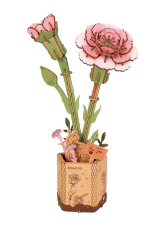 3D Wooden Puz.- Pink Carnation