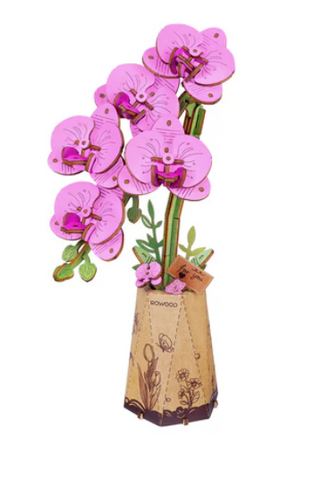 3D Wooden Puz.- Purple Moth Orchid
