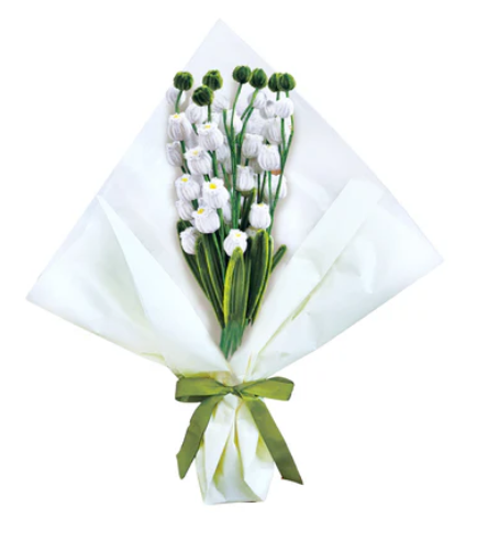 White Tulip Flower Bouquet Kit