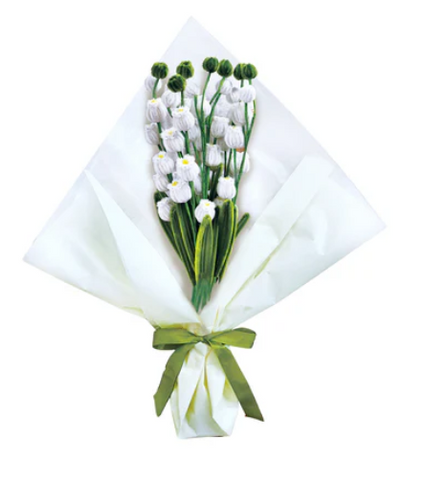 White Tulip Flower Bouquet Kit