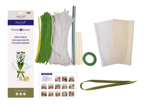 White Tulip Flower Bouquet Kit