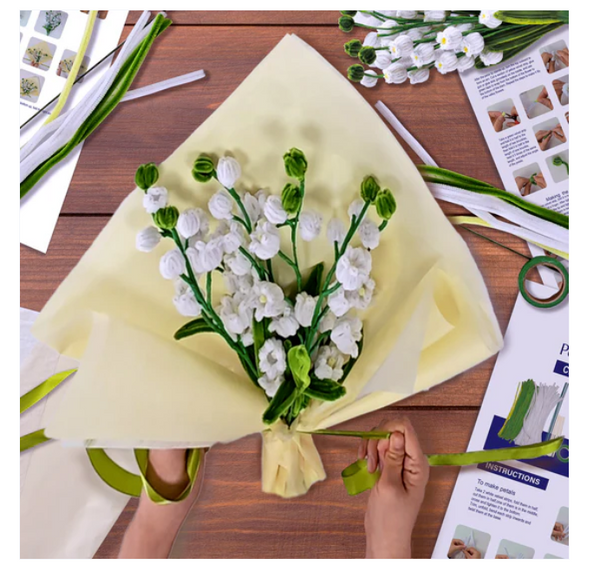 White Tulip Flower Bouquet Kit