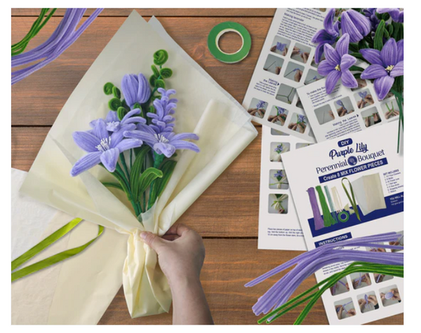 Purple Lily Flower Bouquet