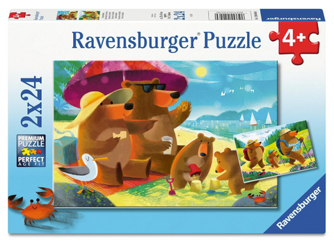 Bear Family Vacations 2x24 Pc Puzzle