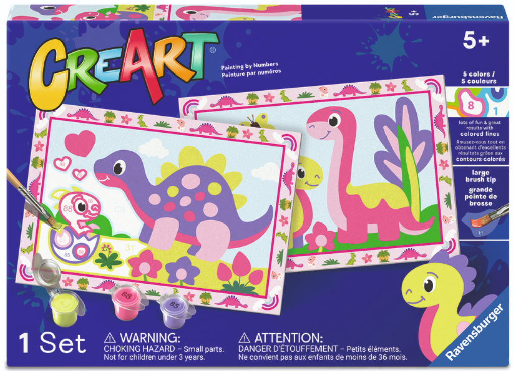 CreArt Junior: Pink Dinosaurs