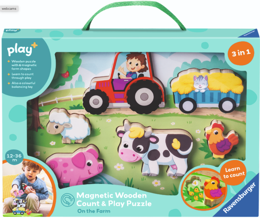 Wooden Puzzle On the Farm 6pc