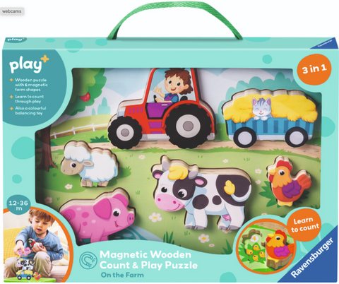 Wooden Puzzle On the Farm 6pc