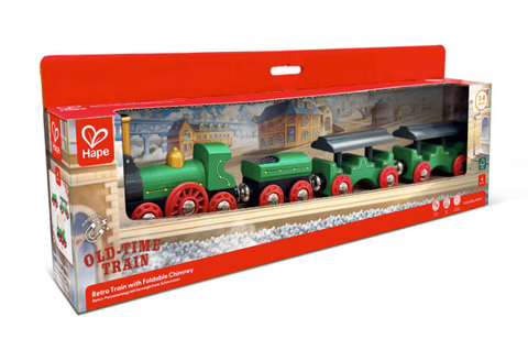 Retro Train with Foldable Chimney