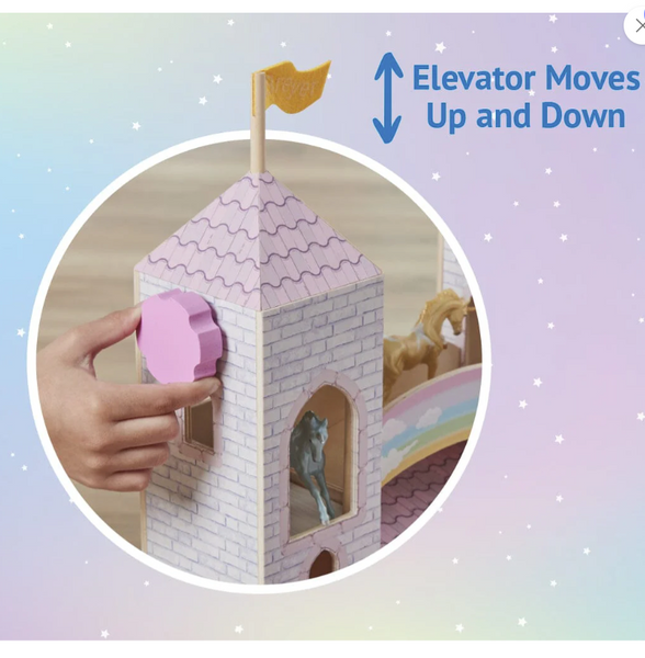 Unicorn Magic Deluxe Wood Castle Playset