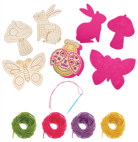 Wooden Lacing Cards Garden