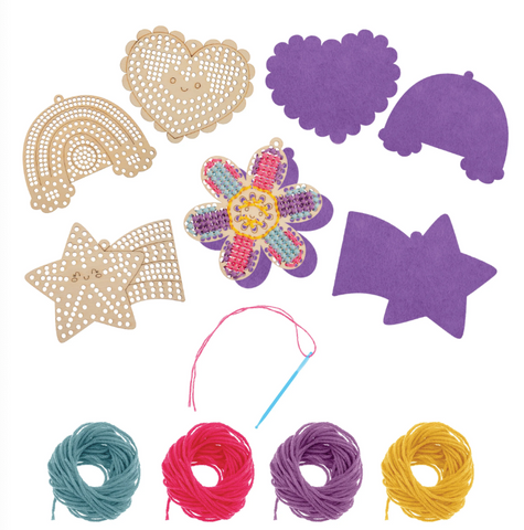 Wooden Lacing Cards Rainbow