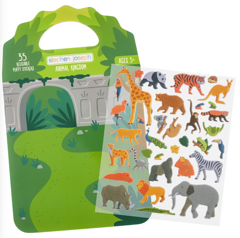 Reusable Puffy Sticker Books Zoo