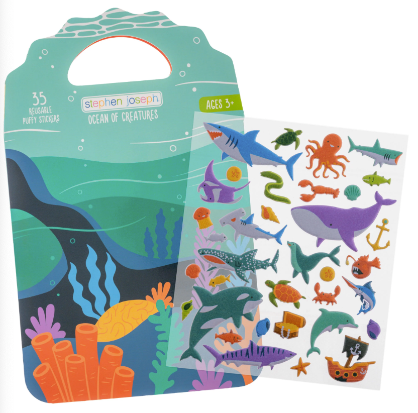 Reusable Puffy Sticker Books Sealife