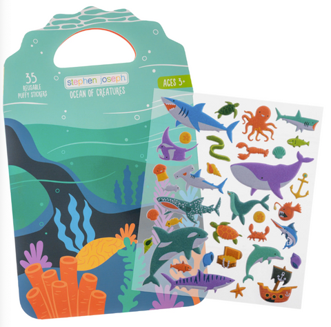 Reusable Puffy Sticker Books Sealife