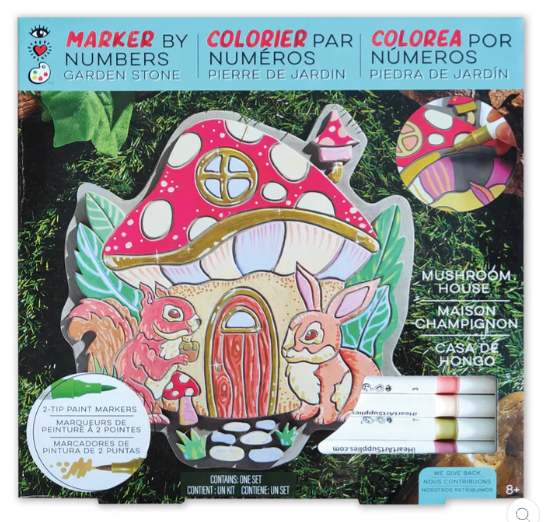 Marker by Number Garden Stone - Mushroom