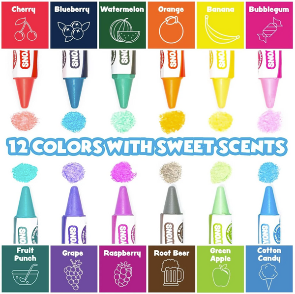 Sweet Scents Bath Crayons 12 Pack