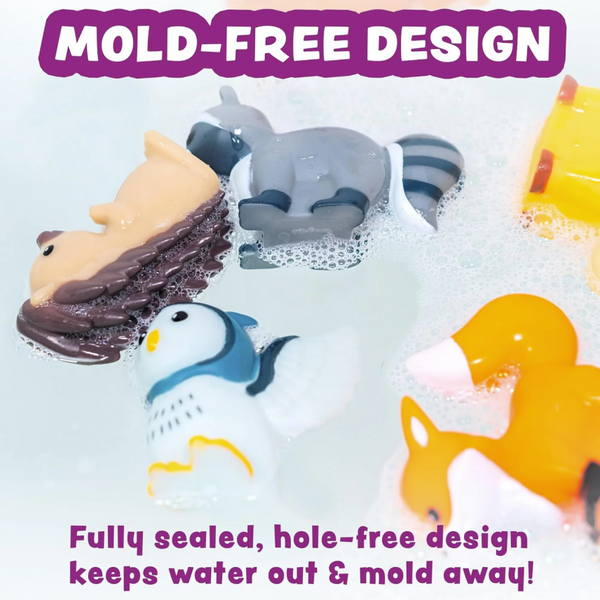 Woodland Mold Free Bath Toys, 6 Pack