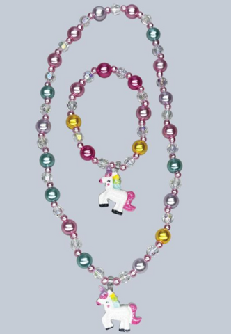 Unicorn Necklace/Bracelet Set