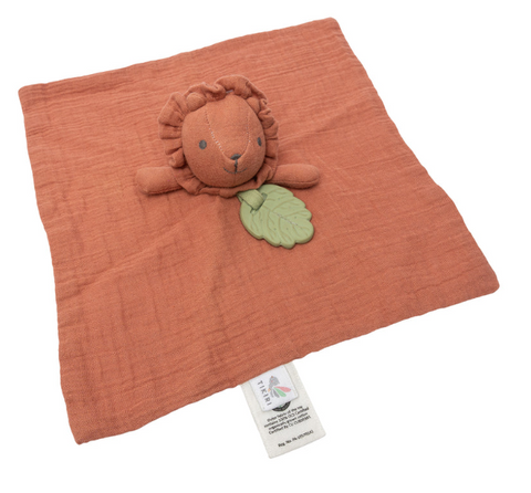 Lion Comforter with Rubber Teether