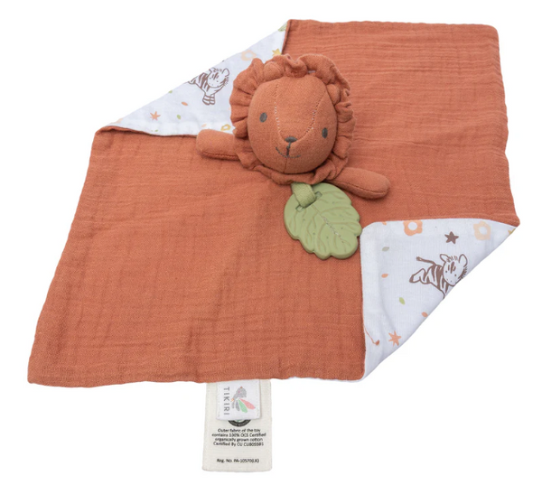 Lion Comforter with Rubber Teether