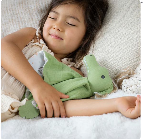 Crocodile Comforter with Rubber Teether