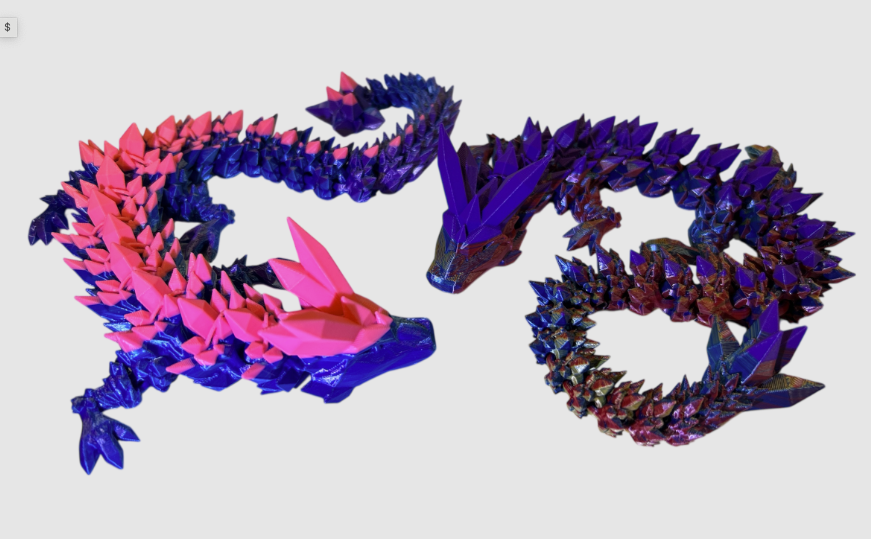 3D Crystal Dragon Sm.