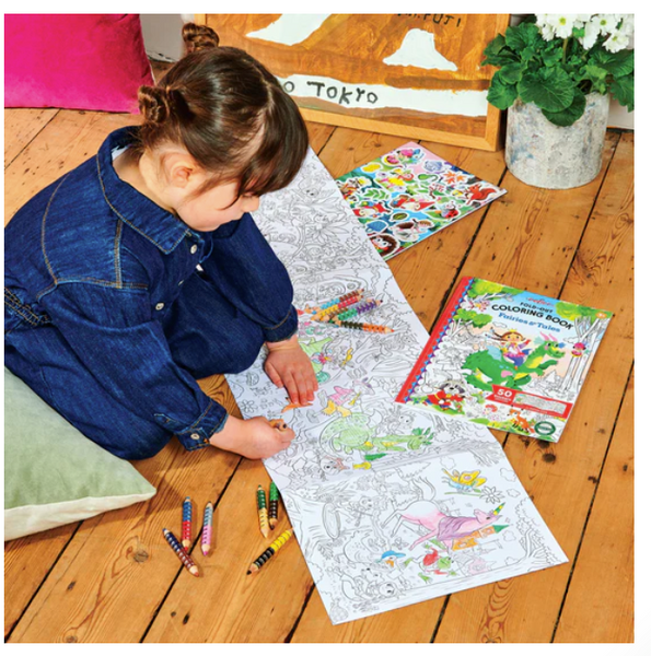 Fairies and Tales Fold-Out Coloring Book