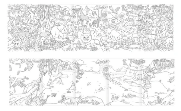 Wild Things Fold-Out Coloring Book