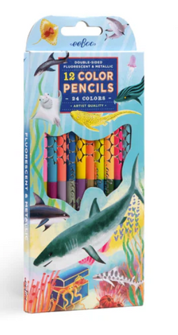 Shark 12 Dble. Sided Color Pencils