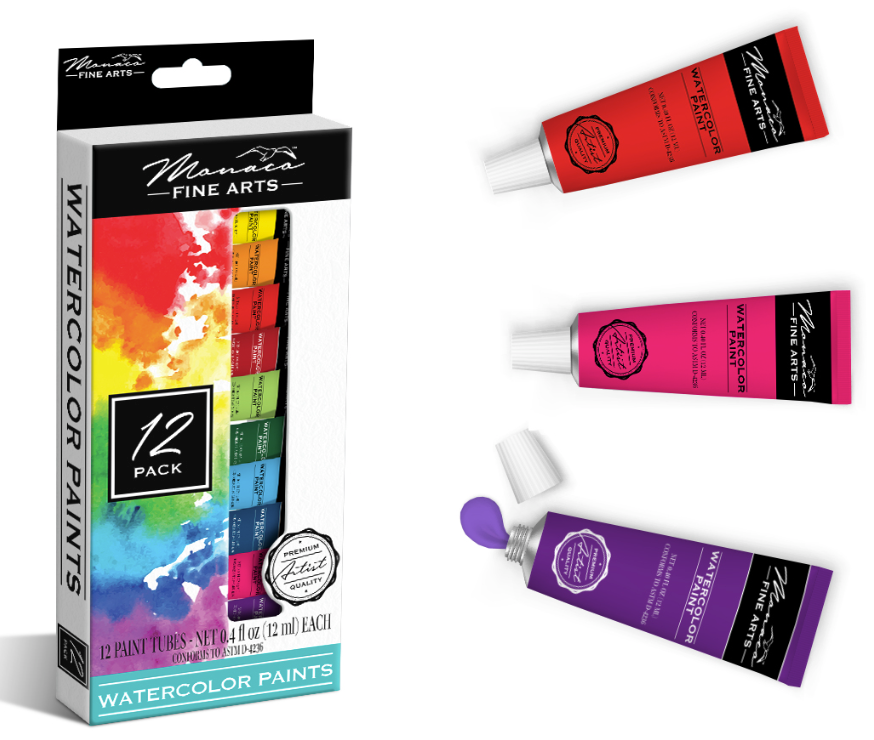 12pc 12ml Watercolor Paints