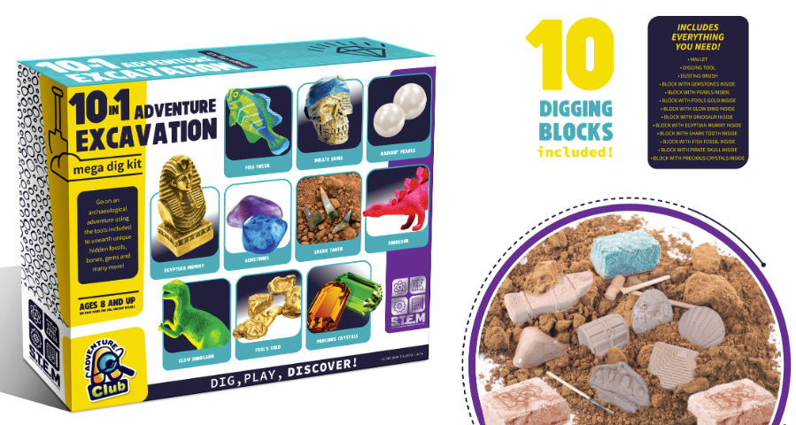 10 in 1 Treasure Excavation Kit