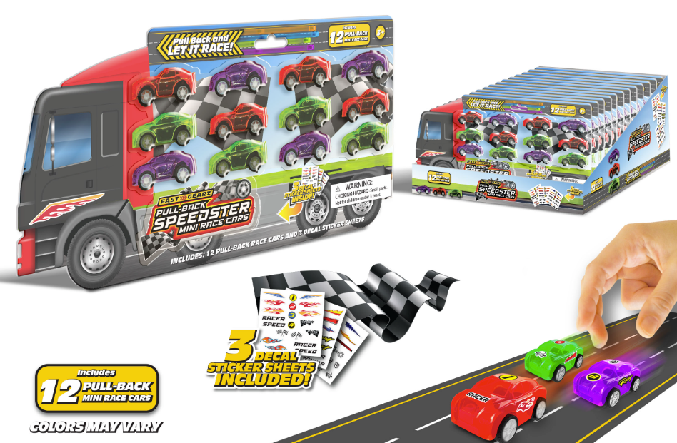 PULL-BACK SPEEDSTER MINI RACE CARS