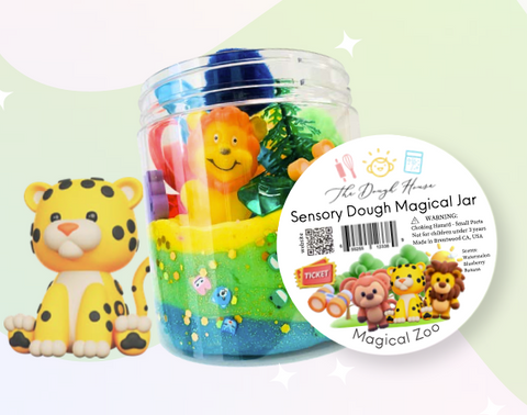 Lg Magical Dough Jar-Zoo