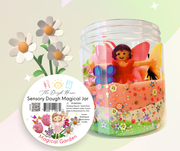 Lg Magical Dough Jar-Girly Garden