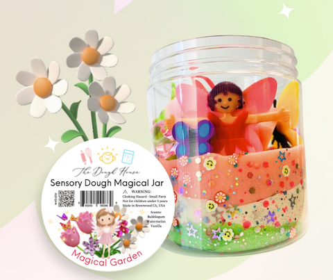 Lg Magical Dough Jar-Girly Garden